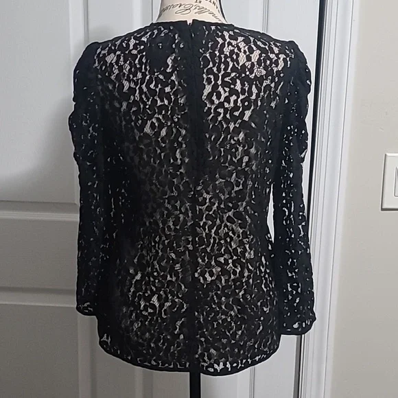 Current/Elliot The Rin Leopard Lace Design Top Size 0 - Picture 10 of 10